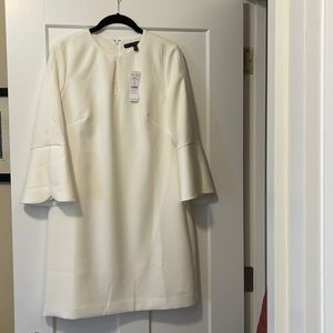 White House Black Market dress, winter white, size 6 NWT